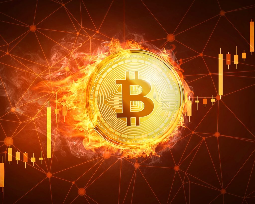2021Finance Wallpapers Money Fiery bitcoin coin on grid background 156520 10